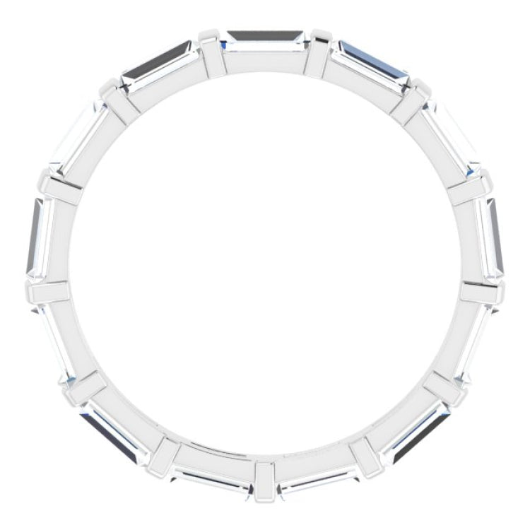 Platinum 1 1/6 CTW Natural Diamond Eternity Band Size 6