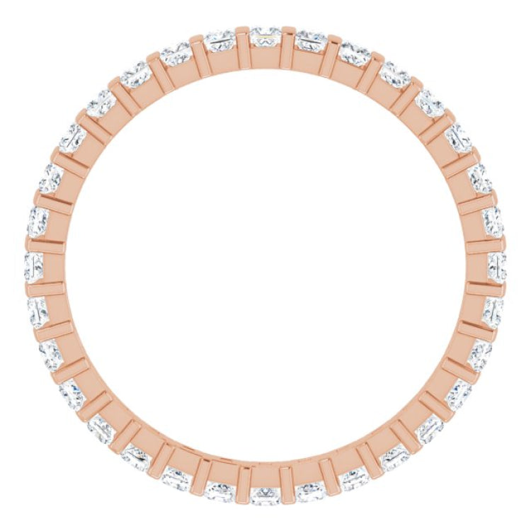 14K Rose 3/4 CTW Natural Diamond Eternity Band Size 6