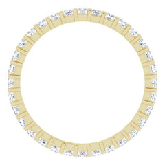 14K Yellow 3/4 CTW Natural Diamond Eternity Band Size 6