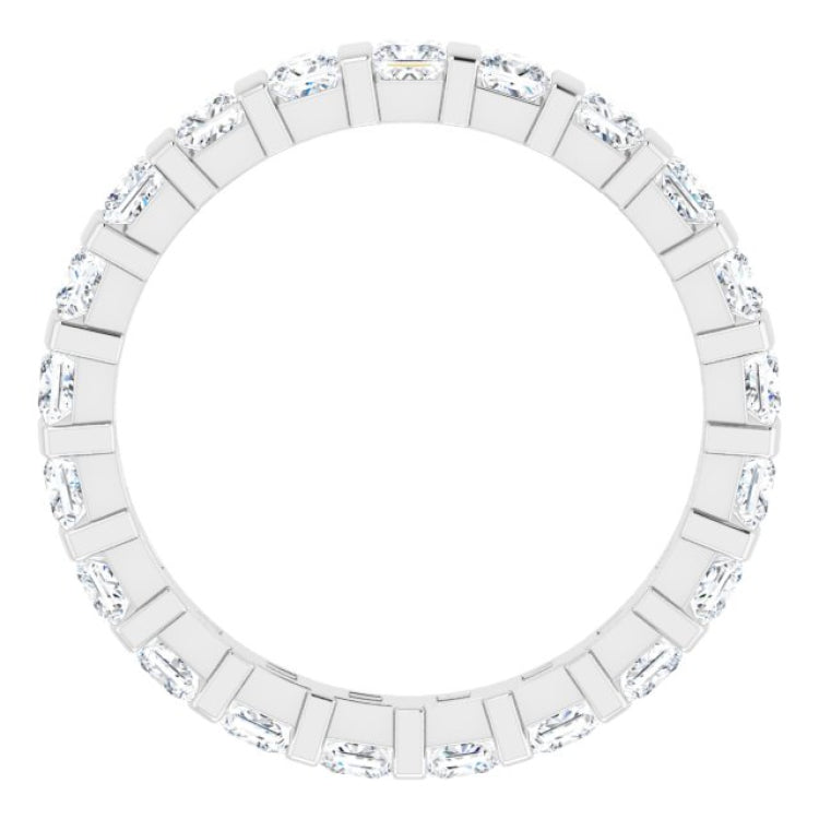 Platinum 1 1/2 CTW Natural Diamond Eternity Band Size 6