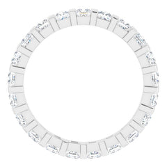 Platinum 1 1/2 CTW Natural Diamond Eternity Band Size 6