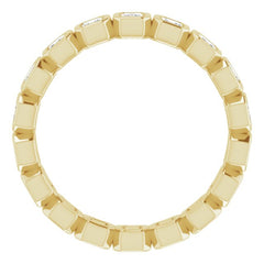 14K Yellow 9/10 CTW Natural Diamond Eternity Band Size 6