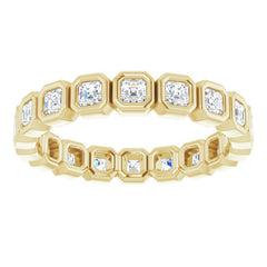 14K Yellow 9/10 CTW Natural Diamond Eternity Band Size 6