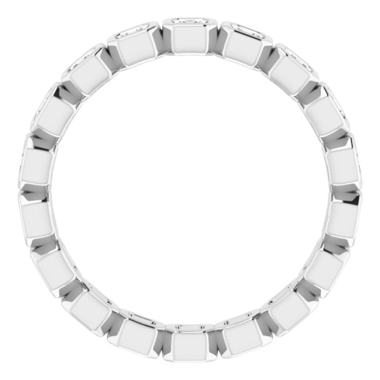 Platinum 9/10 CTW Natural Diamond Eternity Band Size 6