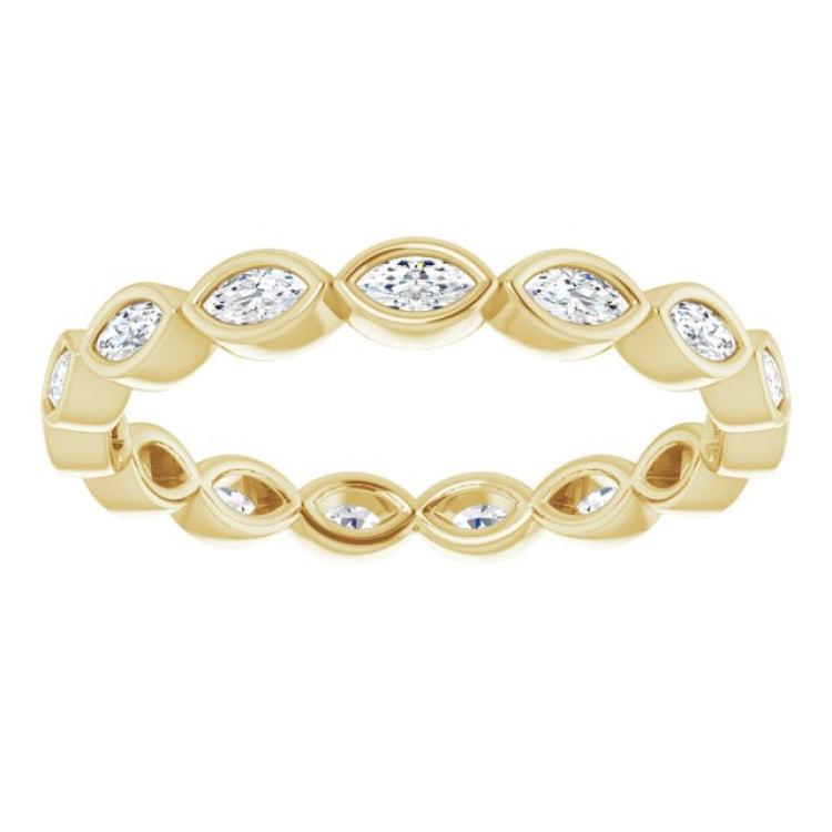14K Yellow 1/2 CTW Natural Diamond Eternity Band Size 6