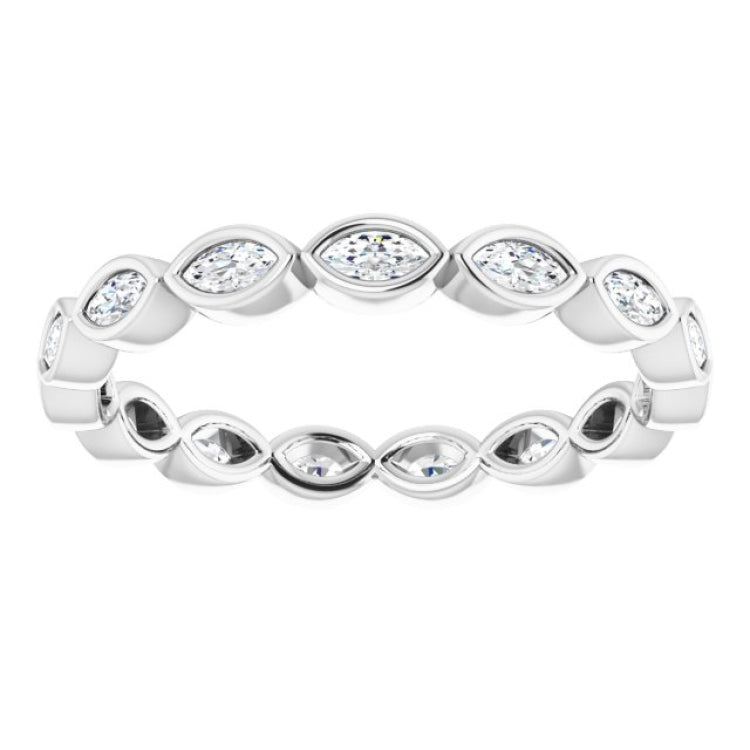 Platinum 1/2 CTW Natural Diamond Eternity Band Size 6