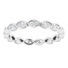 Platinum 1/2 CTW Natural Diamond Eternity Band Size 6