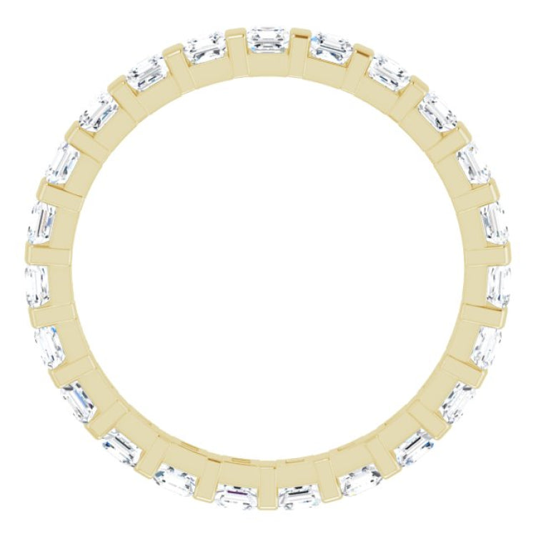 14K Yellow 1 1/6 CTW Natural Diamond Eternity Band Size 6