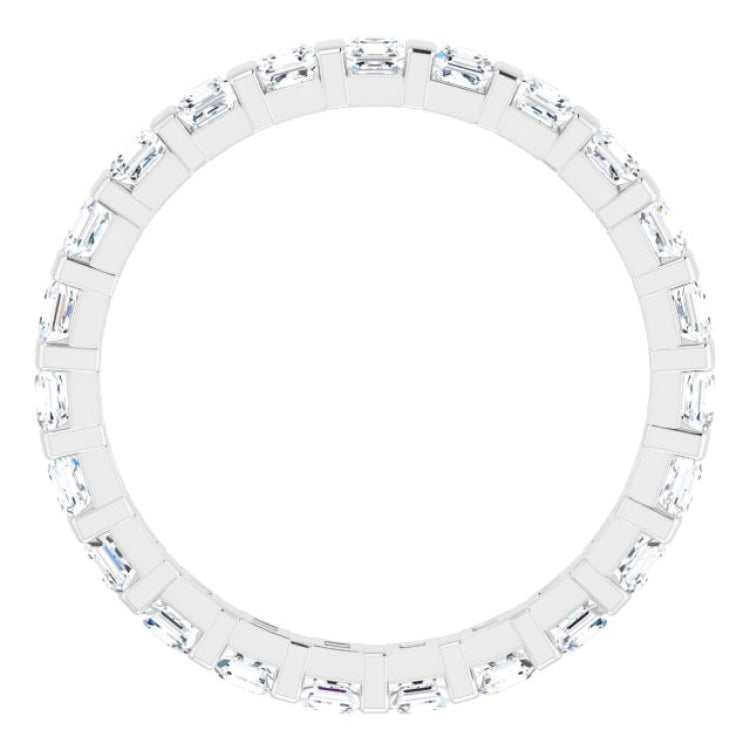 Platinum 1 1/6 CTW Natural Diamond Eternity Band Size 6