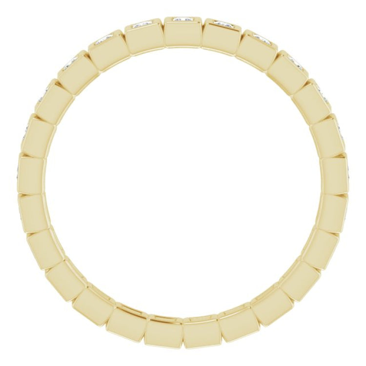 14K Yellow 1/3 CTW Natural Diamond Eternity Band Size 6