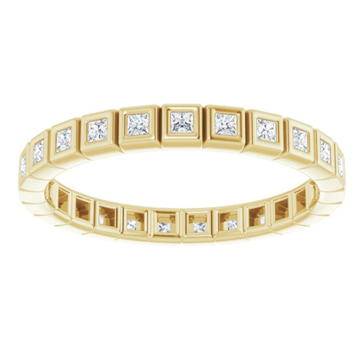 14K Yellow 1/3 CTW Natural Diamond Eternity Band Size 6