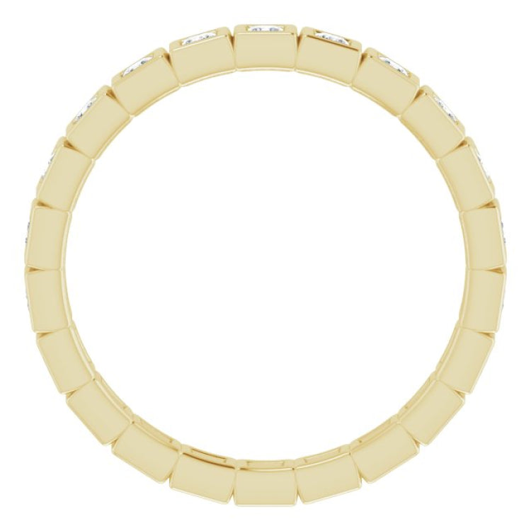 14K Yellow 1/2 CTW Natural Diamond Eternity Band Size 6