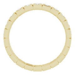 14K Yellow 1/2 CTW Natural Diamond Eternity Band Size 6