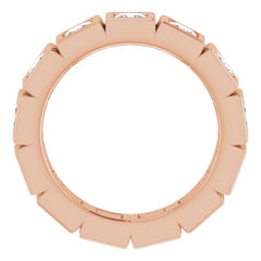 14K Rose 2 CTW Natural Diamond Eternity Band Size 6