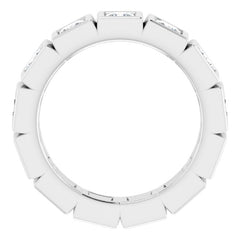 14K White 2 CTW Natural Diamond Eternity Band Size 6