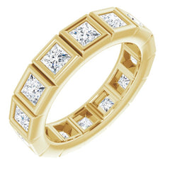 14K Yellow 2 CTW Natural Diamond Eternity Band Size 6