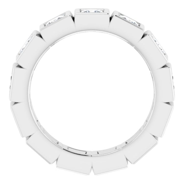 Platinum 2 CTW Natural Diamond Eternity Band Size 6