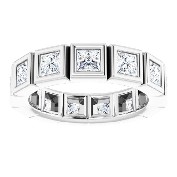 Platinum 2 CTW Natural Diamond Eternity Band Size 6