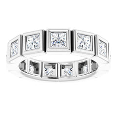 Platinum 2 CTW Natural Diamond Eternity Band Size 6