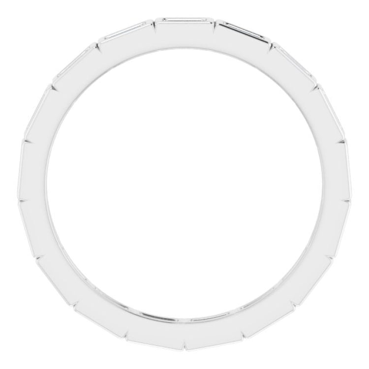 14K White 1/3 CTW Natural Diamond Eternity Band Size 6