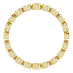 14K Yellow 3/8 CTW Natural Diamond Eternity Band Size 6