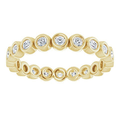 14K Yellow 3/8 CTW Natural Diamond Eternity Band Size 6