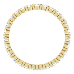 14K Yellow 1/2 CTW Natural Diamond Eternity Band Size 6