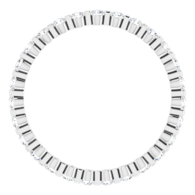 Platinum 1/2 CTW Natural Diamond Eternity Band Size 6