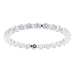 Platinum 1/2 CTW Natural Diamond Eternity Band Size 6