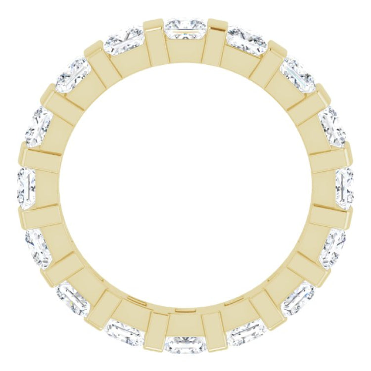 14K Yellow 2 1/2 CTW Natural Diamond Eternity Band Size 6