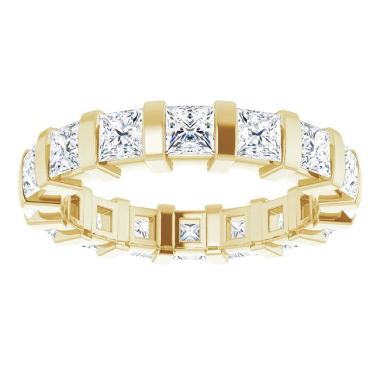 14K Yellow 2 1/2 CTW Natural Diamond Eternity Band Size 6