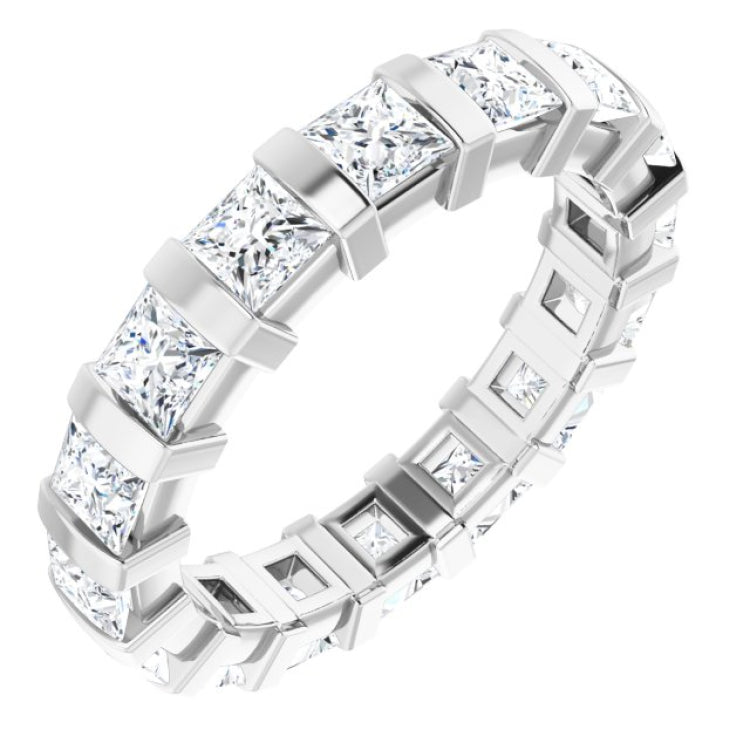 Platinum 2 1/2 CTW Natural Diamond Eternity Band Size 6
