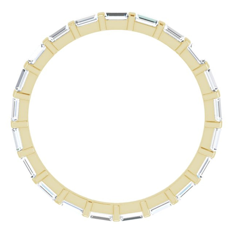 14K Yellow 3/8 CTW Natural Diamond Eternity Band Size 6