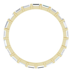 14K Yellow 3/8 CTW Natural Diamond Eternity Band Size 6