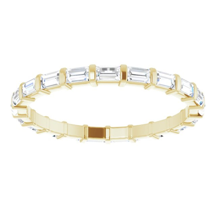 14K Yellow 3/8 CTW Natural Diamond Eternity Band Size 6