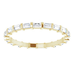 14K Yellow 3/8 CTW Natural Diamond Eternity Band Size 6