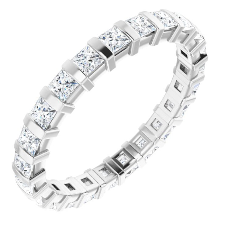 Platinum 1 1/6 CTW Natural Diamond Eternity Band Size 6