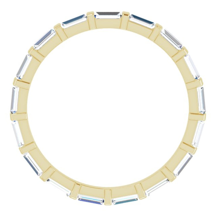 14K Yellow 5/8 CTW Natural Diamond Eternity Band Size 6