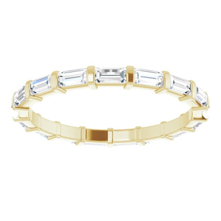 14K Yellow 5/8 CTW Natural Diamond Eternity Band Size 6