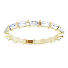 14K Yellow 5/8 CTW Natural Diamond Eternity Band Size 6