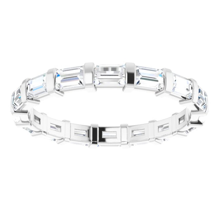 Platinum 1 1/3 CTW Natural Diamond Eternity Band Size 6