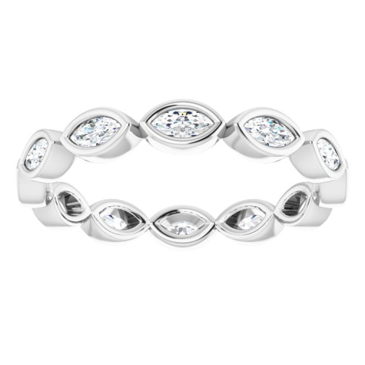 Platinum 1/2 CTW Natural Diamond Eternity Band Size 6