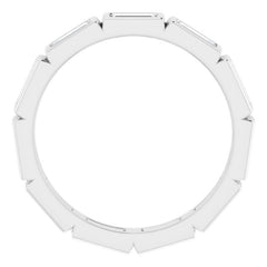 14K White 1 CTW Natural Diamond Eternity Band Size 6