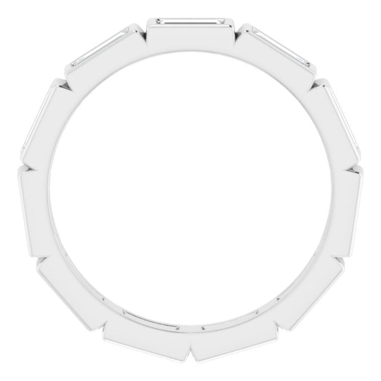 Platinum 1 CTW Natural Diamond Eternity Band Size 6