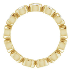 14K Yellow 1 1/3 CTW Natural Diamond Eternity Band Size 6