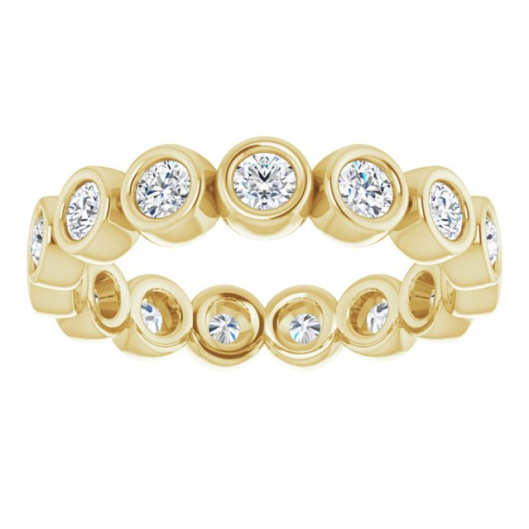 14K Yellow 9/10 CTW Natural Diamond Eternity Band Size 6