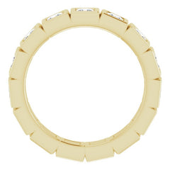 14K Yellow 1 3/8 CTW Natural Diamond Eternity Band Size 6