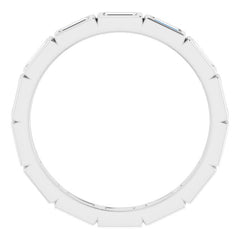 Platinum 1/2 CTW Natural Diamond Eternity Band Size 6