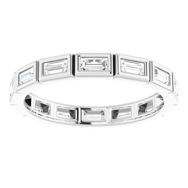 Platinum 1/2 CTW Natural Diamond Eternity Band Size 6