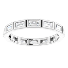 Platinum 1/2 CTW Natural Diamond Eternity Band Size 6